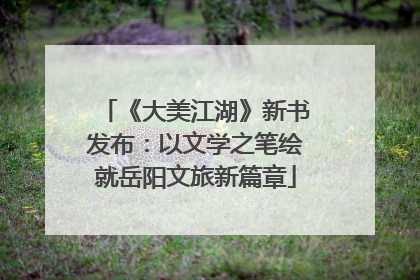 《大美江湖》新书发布：以文学之笔绘就岳阳文旅新篇章