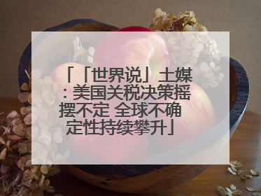 「世界说」土媒：美国关税决策摇摆不定 全球不确定性持续攀升