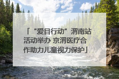 “爱目行动”渭南站活动举办 京渭医疗合作助力儿童视力保护