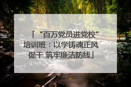 “百万党员进党校”培训班：以学铸魂正风促干 筑牢廉洁防线