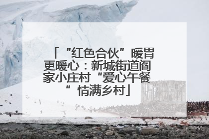 “红色合伙”暖胃更暖心：新城街道阎家小庄村“爱心午餐”情满乡村