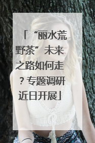 “丽水荒野茶”未来之路如何走？专题调研近日开展