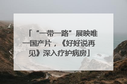 “一带一路”展映唯一国产片，《好好说再见》深入疗护病房