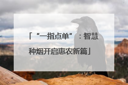 “一指点单”：智慧种烟开启惠农新篇