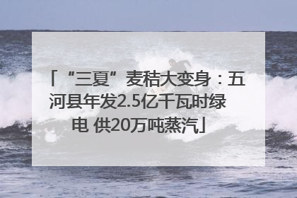 “三夏”麦秸大变身：五河县年发2.5亿千瓦时绿电 供20万吨蒸汽