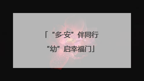 “多·安”伴同行 “幼”启幸福门