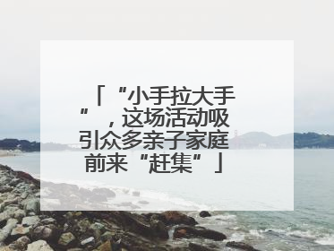 “小手拉大手”，这场活动吸引众多亲子家庭前来“赶集”