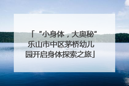 “小身体，大奥秘” 乐山市中区茅桥幼儿园开启身体探索之旅
