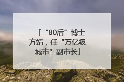 “80后”博士方靖，任“万亿级城市”副市长