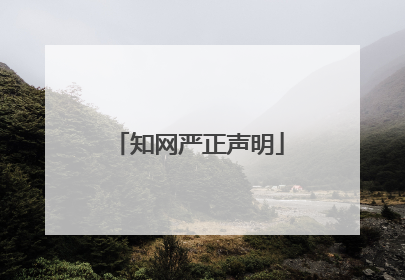 知网严正声明
