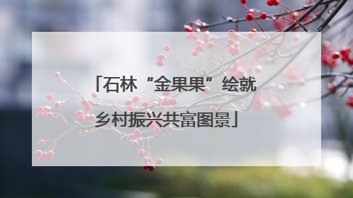石林“金果果”绘就乡村振兴共富图景
