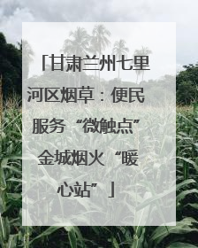甘肃兰州七里河区烟草：便民服务“微触点” 金城烟火“暖心站”