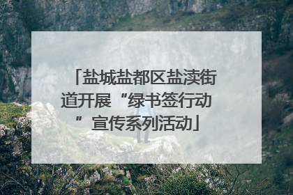 盐城盐都区盐渎街道开展“绿书签行动”宣传系列活动