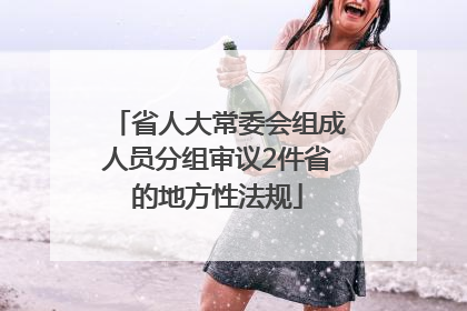 省人大常委会组成人员分组审议2件省的地方性法规