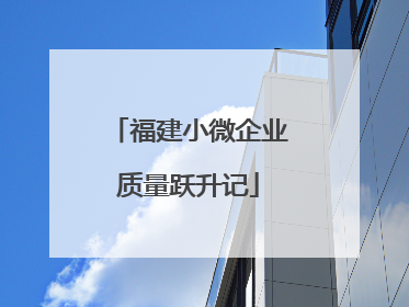 福建小微企业质量跃升记