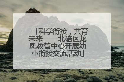 科学衔接，共育未来——北碚区龙凤教管中心开展幼小衔接交流活动