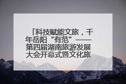 科技赋能文旅，千年岳阳“有范”——第四届湖南旅游发展大会开幕式暨文化旅游推介会侧记