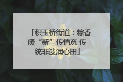 积玉桥街道：粽香暖“新”传情意 传统非遗润心田