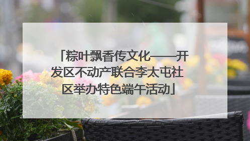 粽叶飘香传文化——开发区不动产联合李太屯社区举办特色端午活动