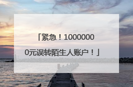 紧急！10000000元误转陌生人账户！