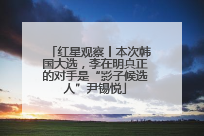 红星观察丨本次韩国大选，李在明真正的对手是“影子候选人”尹锡悦