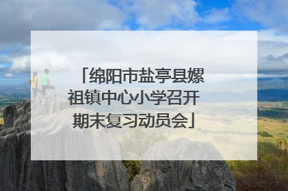 绵阳市盐亭县嫘祖镇中心小学召开期末复习动员会