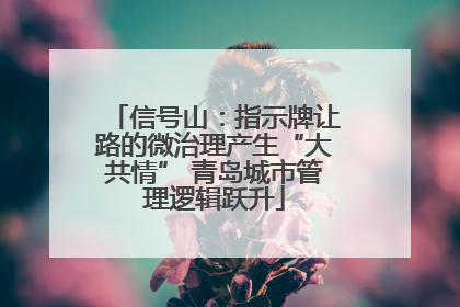 信号山：指示牌让路的微治理产生“大共情” 青岛城市管理逻辑跃升
