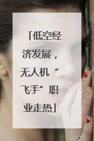 低空经济发展，无人机“飞手”职业走热