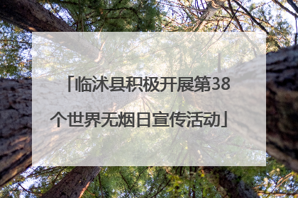 临沭县积极开展第38个世界无烟日宣传活动