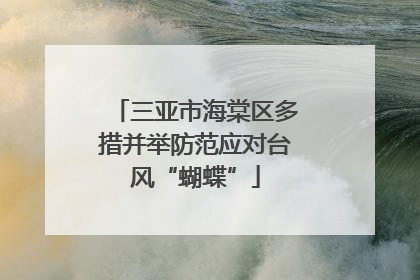 三亚市海棠区多措并举防范应对台风“蝴蝶”