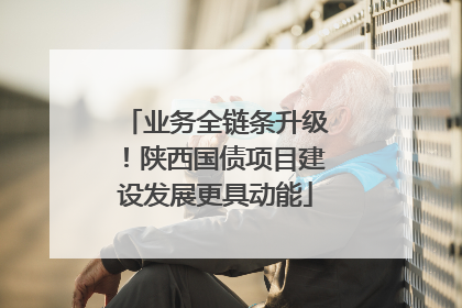 业务全链条升级！陕西国债项目建设发展更具动能