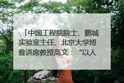 中国工程院院士、鹏城实验室主任、北京大学博雅讲席教授高文：“以人为本 智能向善” 推动文化与科技相生相促｜聚焦2025文化强国建设高峰论坛