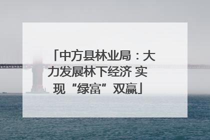 中方县林业局：大力发展林下经济 实现“绿富”双赢