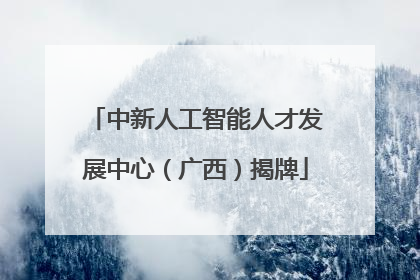 中新人工智能人才发展中心（广西）揭牌
