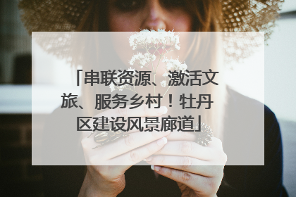 串联资源、激活文旅、服务乡村！牡丹区建设风景廊道