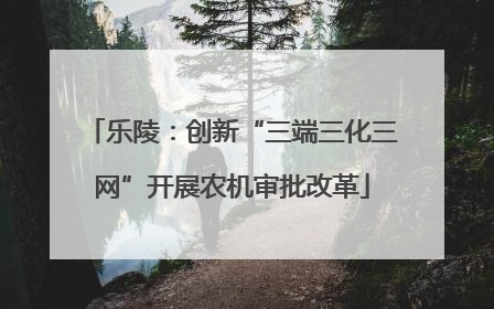 乐陵：创新“三端三化三网”开展农机审批改革