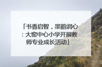 书香启智，墨韵润心：大窑中心小学开展教师专业成长活动