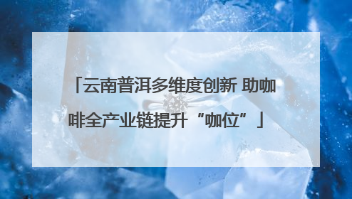 云南普洱多维度创新 助咖啡全产业链提升“咖位”
