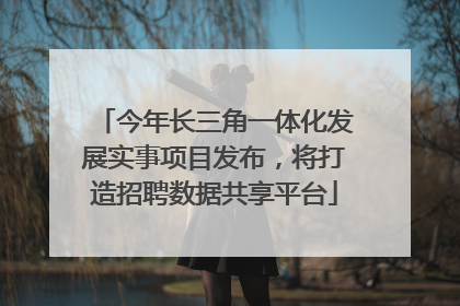 今年长三角一体化发展实事项目发布，将打造招聘数据共享平台