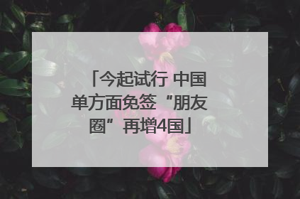 今起试行 中国单方面免签“朋友圈”再增4国