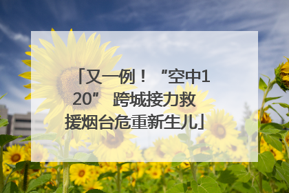 又一例！“空中120” 跨城接力救援烟台危重新生儿