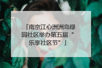 南京江心洲洲岛绿园社区举办第五届“乐享社区节”