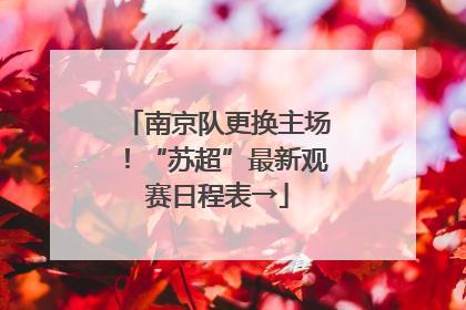 南京队更换主场！“苏超”最新观赛日程表→