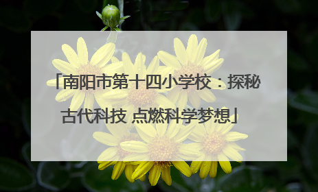 南阳市第十四小学校：探秘古代科技 点燃科学梦想