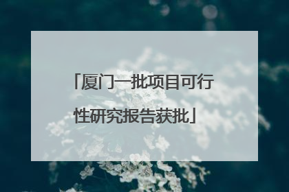 厦门一批项目可行性研究报告获批
