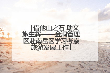 借他山之石 助文旅生辉——金洞管理区赴南岳区学习考察旅游发展工作