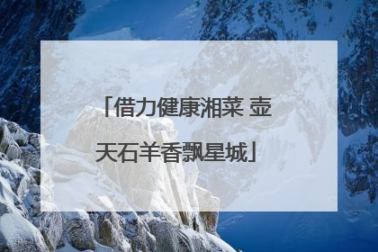 借力健康湘菜 壶天石羊香飘星城