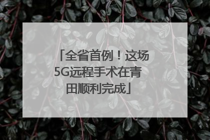 全省首例！这场5G远程手术在青田顺利完成