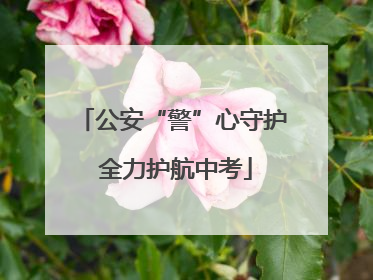 公安“警”心守护 全力护航中考