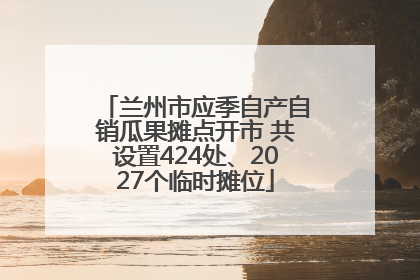 兰州市应季自产自销瓜果摊点开市 共设置424处、2027个临时摊位